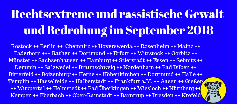 Chronik Rechtsextremer Und Rassistischer Gewalt Im September 2018